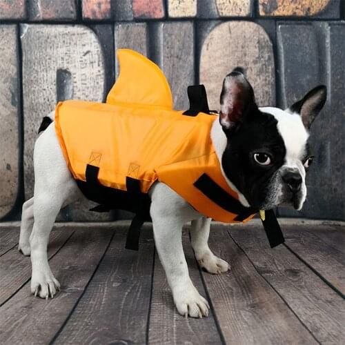 Dog Life Vest Summer Shark Pet Life Jacket Dog Clothes Dogs Swimwear Pets Swimming Suit For Small Medium Large Dog Summer Cool