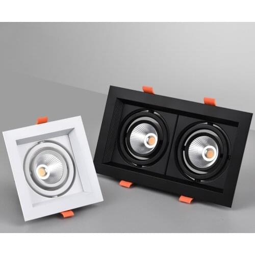 PCS Super Bright Recessed Square Dimmable LED Downlight COB 10w 15W Led Spot Light Decoration LED Ceiling Lamp AC110V 220V