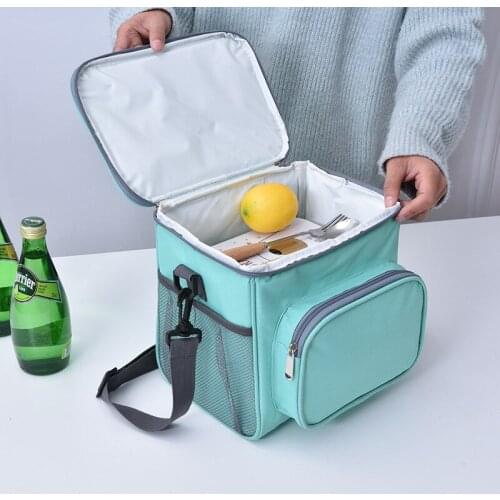 Thermal Insulated Cooler Bags Women Men Picnic Lunch Bento Box Trips BBQ Meal Ice Zip Pack Accessories Supplies Products MD0311