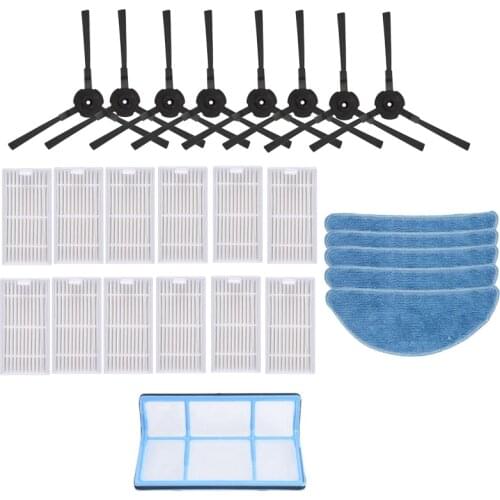 TOP!-HEAP Filter Side Brush Mop Cloth for Chuwi Ilife V5S V5 Pro X5 V3L V5 V3S V3S Pro V50 Robotic Vacuum Cleaner Parts