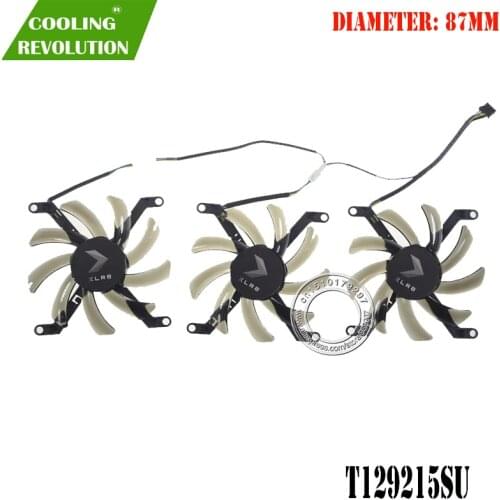 Graphics card fan T129215SU DC12V 0.50AMP 4Pin for PNY GeForce RTX 2080 Ti 8GB XLR8 Gaming Overclocked Edition