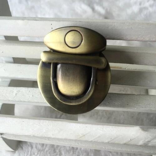 High quality bronze brushed color leather craft bag belt lock buckle 5set/lot