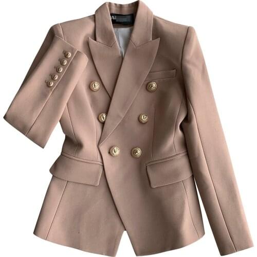 Women Blazers and Jackets Korean Chic Double Breasted Long Sleeve Fashion Casual Blazer Office Lady Work Wear Plus Size XXXL