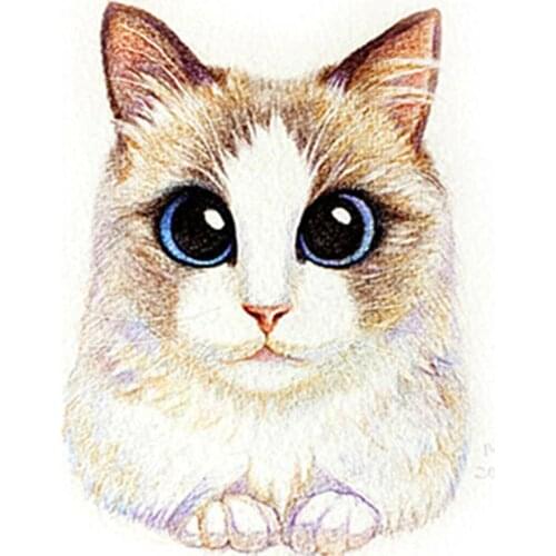 100% DIY 5D Diamond Mosaic Cartoon Cats Handmade Diamond Painting Cross Stitch Kits Diamond Embroidery Pattern Rhinestones HL708