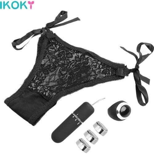 IKOKY Panty Vibrator Wearable Bullet Vibrator 10 Frequency Finger Ring Wireless Remote Control Female Masturbation