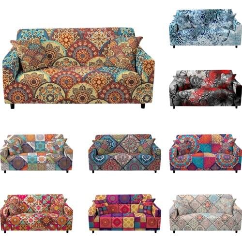 Bohemian Mandala Sofa Covers for Living Room Sectional Corner Sofa Cover Elastic Couch Cover L Shape Sofa Slipcover Home Decor