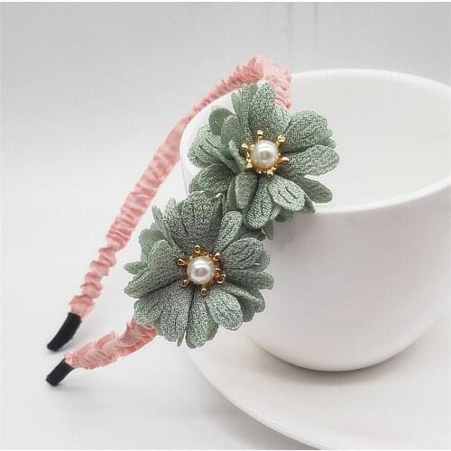 2019 New Childrens flower headband hollow solid color accessories gum for hair hair band girls headbands