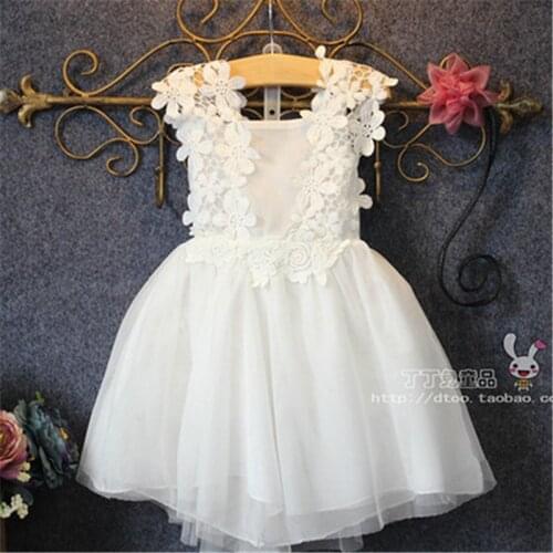 Princess Kids Baby Girls Dress Lace Flower Tulle Christening Gowns Tutu For Babies 1st Birthday Outfits Toddler Baptism Cosutme