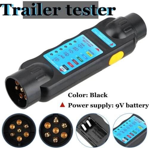 12V 7-Pin European Truck Trailer Plug Socket Tester Wiring Circuit Light Test Tool Car Circuit Tester Lighting board Testing