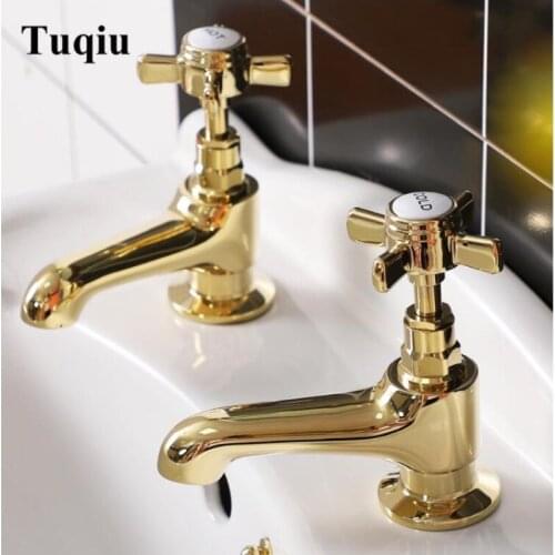 Chrome Square Bathroom Faucet Brass Bathroom Basin Faucet Single cold Water Mixer Sink Tap Single Handle Deck Mounted