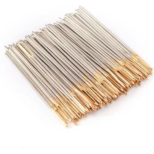 100 PCS/Lot Golden Tail Embroidery Fabric Cross Stitch Needles Size 24 for 11CT