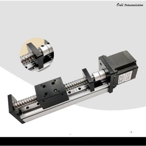 Customized total length 210mm Ball Screw Linear Slide Rail Guide Reciprocator Lifting Cross XYZ axis Linear motion