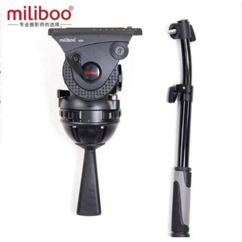 Miliboo M25 broadcast camcorder fluid head and quick release plate charge 25kg with 100mm bowl size high performance tripod