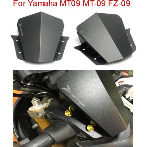 MT 09 Motorcycle Black Wind Deflector Windscreen Windshield For Yamaha MT09 MT-09 FZ-09 2014 2015 2016 Aluminum Wind Screen