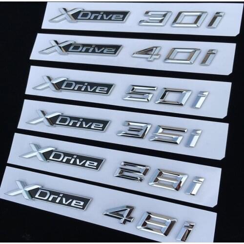 For BMW New XDrive SDrive 18i 20i 25i 28i 30i 35i 40i 50Li 20d Fender Trunk Emblem Badge X1 X3 X4 X5 X6 X7 Car Styling Sticker