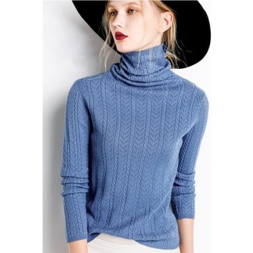 2021 Autumn Winter New,Harajuku Knitted Pullover Sweater Women,High Collar,Hollow Twist,Commute Loose Versatile Bottoming Shirt