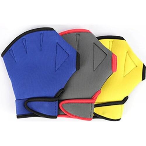 1 Pair Swimming Gloves Aquatic Water Resistance Aquafit Paddle Training Fingerless Diving Clothing Frog Gloves