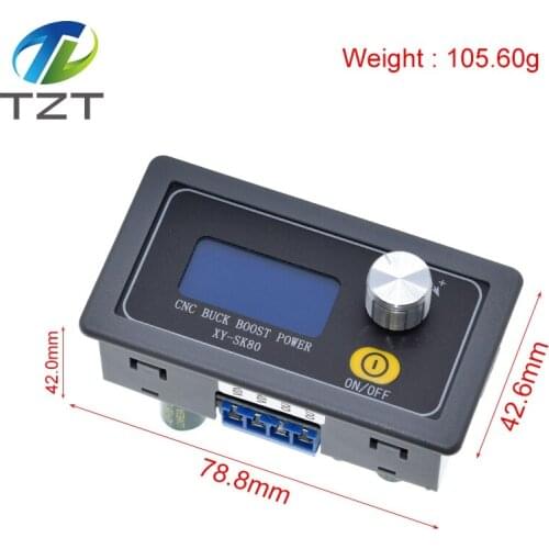 SK80 DC DC Buck Boost Converter CC CV 0.6-36V 5A Power Module Adjustable Regulated laboratory power supply variable 5V 12V 24V