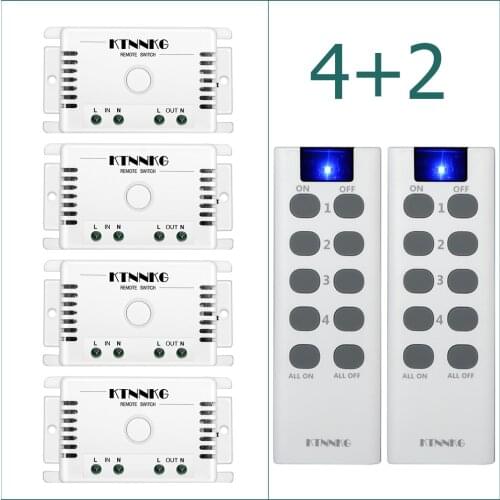 433Mhz AC220V 1Gang wireless on by default or off by default remote control is equipped with a wall mount bracket 1key on or off