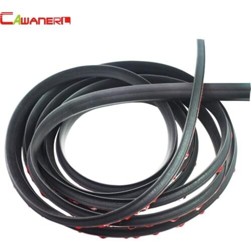 Cawanerl 4 Meter P-Shape Car Door Bottom Rubber Seal Strip Auto Sealing Strip Edge Trim Weatherstrip Sound Insulation 400CM