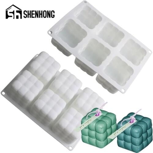 SHENHONG Sofa Modeling Mousse Bakeware 6 Cavity Soap Aroma Candle Mold Silicone Cake Mould Home Decoration Pastry Baking Tools