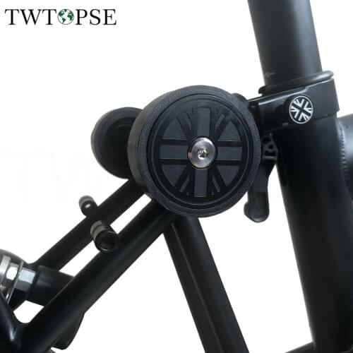 TWTOPSE Widen British Flag Easy Wheel For Brompton Folding Bike Bicycle Titanium Bolt Laser Carve Bicycle Easywheel 3SIXTY 45mm