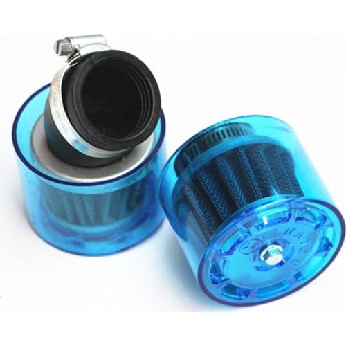 Universal Blue 35mm 45mm Motorcycle Motorbike Air Filter Cleaner 50cc 110cc 125cc ATV PIT Dirt Bike Splash Proof