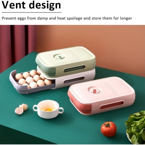Egg Storage Box Home Storage Egg Fresh-keeping Box Refrigerator Organizer Food Container Kitchen Tool High-capacity