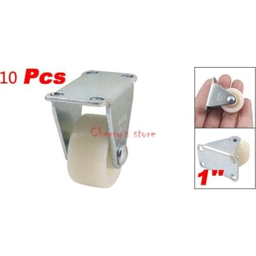 Best Promotion Wholesale Price 10 Pcs 25mm Diameter Wheel Fixed Type Flat Plate Rigid Roller Caster