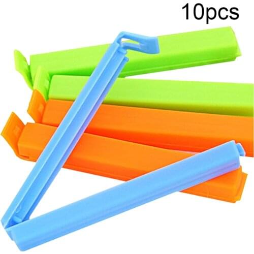 10Pcs/Lot Househould Food Snack Storage Seal Sealing Bag Clips Sealer Clamp Food Bag Clips Kitchen Tool Home Food Close Clip