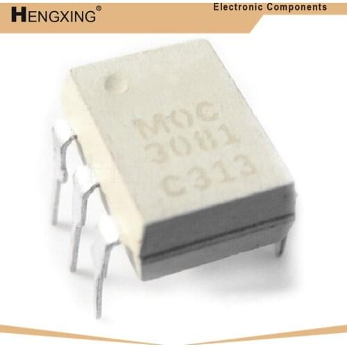 10piece MOC3081 DIP-6 Triode and SCR output optocoupler 800V Optocoupler Triac Driver In Stock