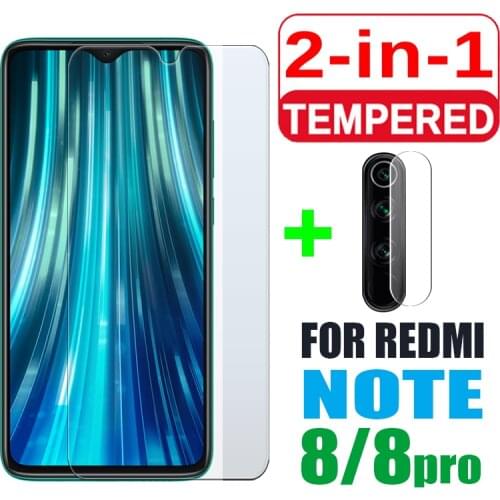 2in1 protective glass armored for xiaomi redmi note 8 screen protector xiomi xaomi readmi note8 pro cam with camera lens glass