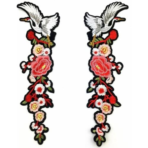 20pcs Embroidery Patches For Clothing Flowers Iron On Patches Motif Applique DIY Accessory Clothes Stickers