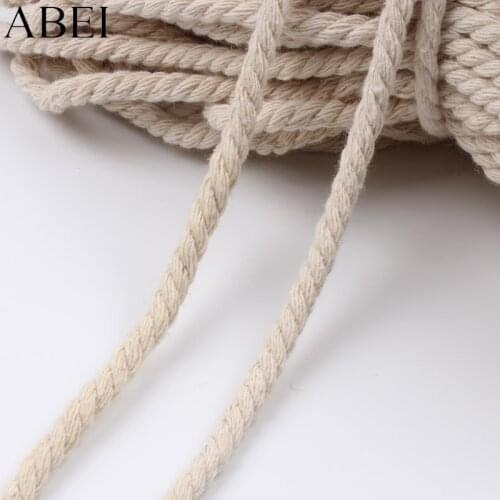5mm 10Yards Cotton Cords String Braided Thread twisted Rope DIY Handmade Crafts Wedding Party Home Decoration