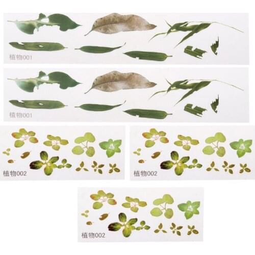 5Pcs 3D Leaves Clear Water Grass Film Sticker For Resin Goldfish Painting Jewely 652B
