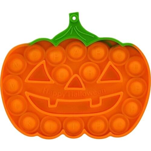 Silicone Pumpkin Push Bubble Board Autism Toy Kids Sensory Educational Tool Family Interactive Game Puzzle Toy Antistress