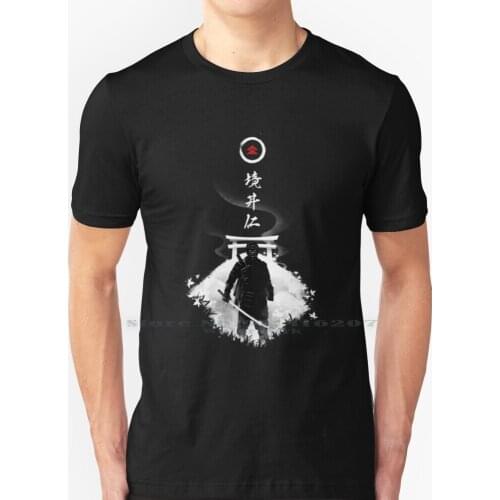 The Way Of The Ghost T Shirt 100% Pure Cotton Ghost Of Tsushima Ghost Jin Sakai Tsushima Japan Bushido Katana Sword Lasts