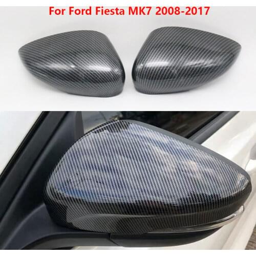 1 Pair Car Wing Door Outside Rearview Mirror Cover Housing for Ford Fiesta MK7 2008 2009 2010 2011 2012 2013 2014 2015 2016 2017