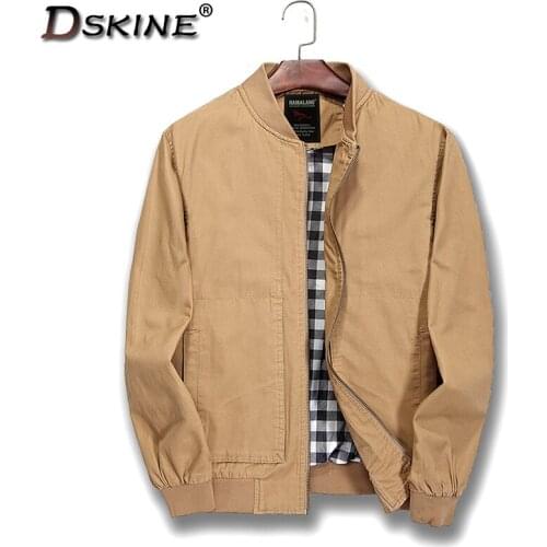 2021 New Mens Jacket Men Solid Color Zipper Pocket Fashion Casual Slim Outdoor Bomber Jacket Coat Sportswear Comfortable Men