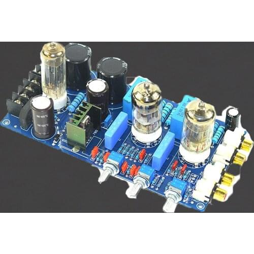 KYYSLB AC Double 150V AC8V AC6.3V Tube Amplifier Tone Board 6N1 Home Audio Bile Preamp Tone Board 220UF/250V 1% Metal Resistance