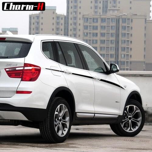 Car Styling Waistline Stickers for BMW X3 M F25 2011-2017 M Performance Accent Stripes Vinyl Decal Graphics Stickers