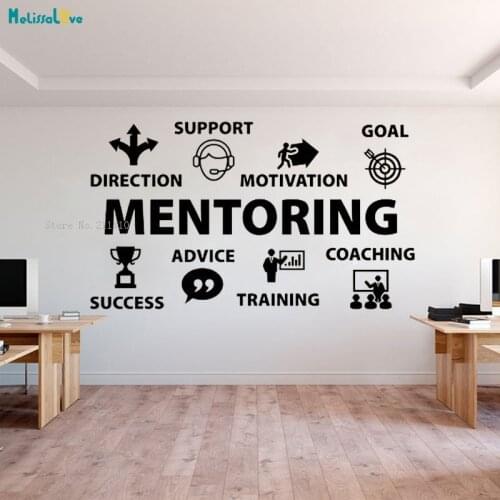 Mentoring Goals And Processes Wall Sticker Office Decor Business Worker Inspire Removable Motivation Art Murals YT2761