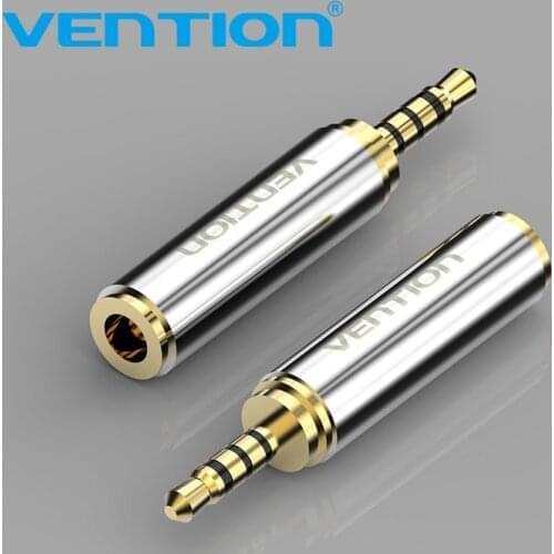 Vention 2.5mm Male to 3.5mm Female Stereo Earphone Audio Headphone Adapter Connector Converter For iPhone Mobile Phone 1PC