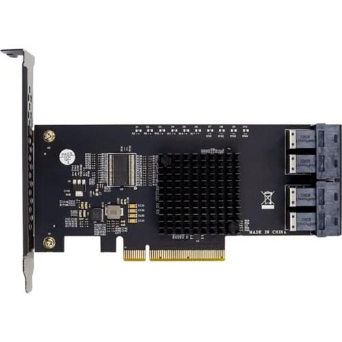 PCI-E Riser Card PCI-E 3.0 X8 PEX8724 4-SFF8643 U.2 SSD Expansion Card Server-Class Conversion Card for PC