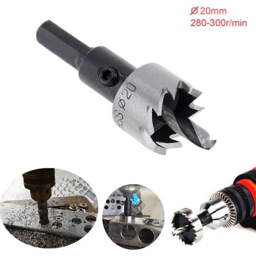 20MM Carbide Tip HSS Drill Bit Hole Saw Stainless Steel Metal Alloy Drilling Hole Opener Metal /Alloy/Iron/Stainless Cutting