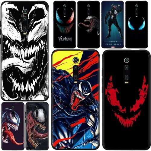Marvel Venom Dark Hero Shockproof Cover For Xiaomi Redmi K40 K30i K30T K30S K30 K20 10X Ultra Pro Black Phone Case