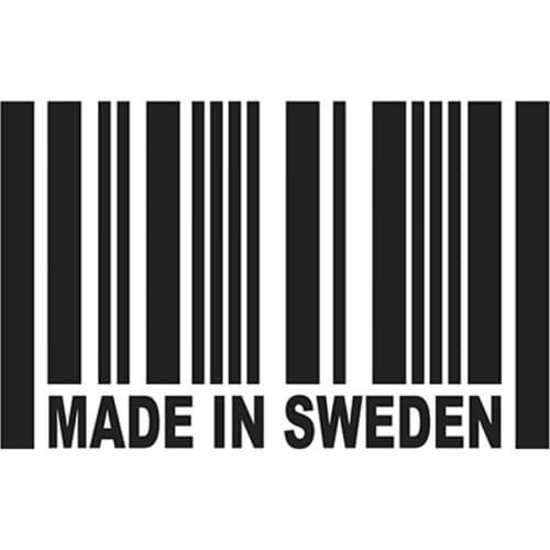 Personality Motorcycle Car Stickers Made In Sweden Barcode Decoration Car Styling Vinyl Decal Accessories PVC 15cm X 9cm