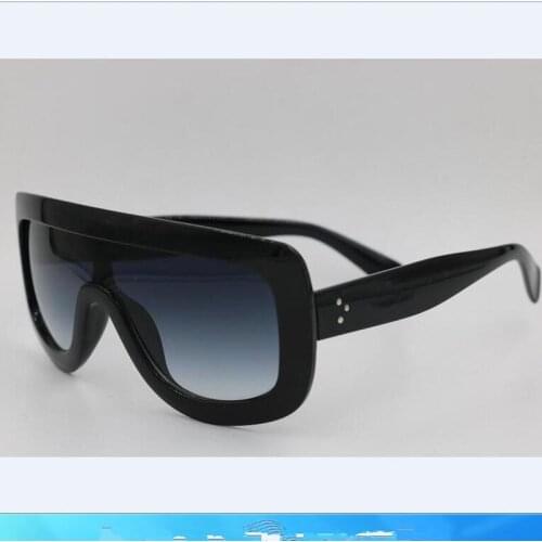Adult sunglasses Big face and big frame sunglasses Bright black sunglasses with grey lenses uv4000