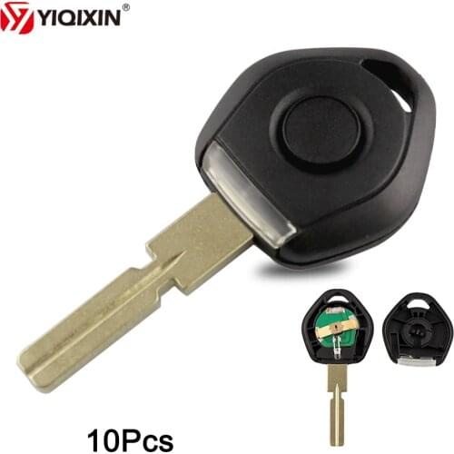 YIQIXIN 10PCS Remote Car Key Case Transponder Shell For Bmw 3 5 7 Z3 E36 E34 E38 E39 Old Style Key 4 Track HU58 With LED Light