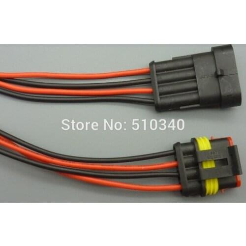 1Sets 1.5mm 4-Pin 4 way waterproof Male FemaleConnector plug Connector with Wire